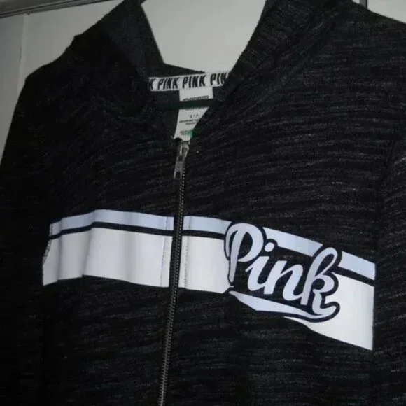 PINK Victoria's Secret Zip Up Hoodie Womens Size S/P - Picture 2 of 4
